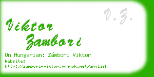 viktor zambori business card